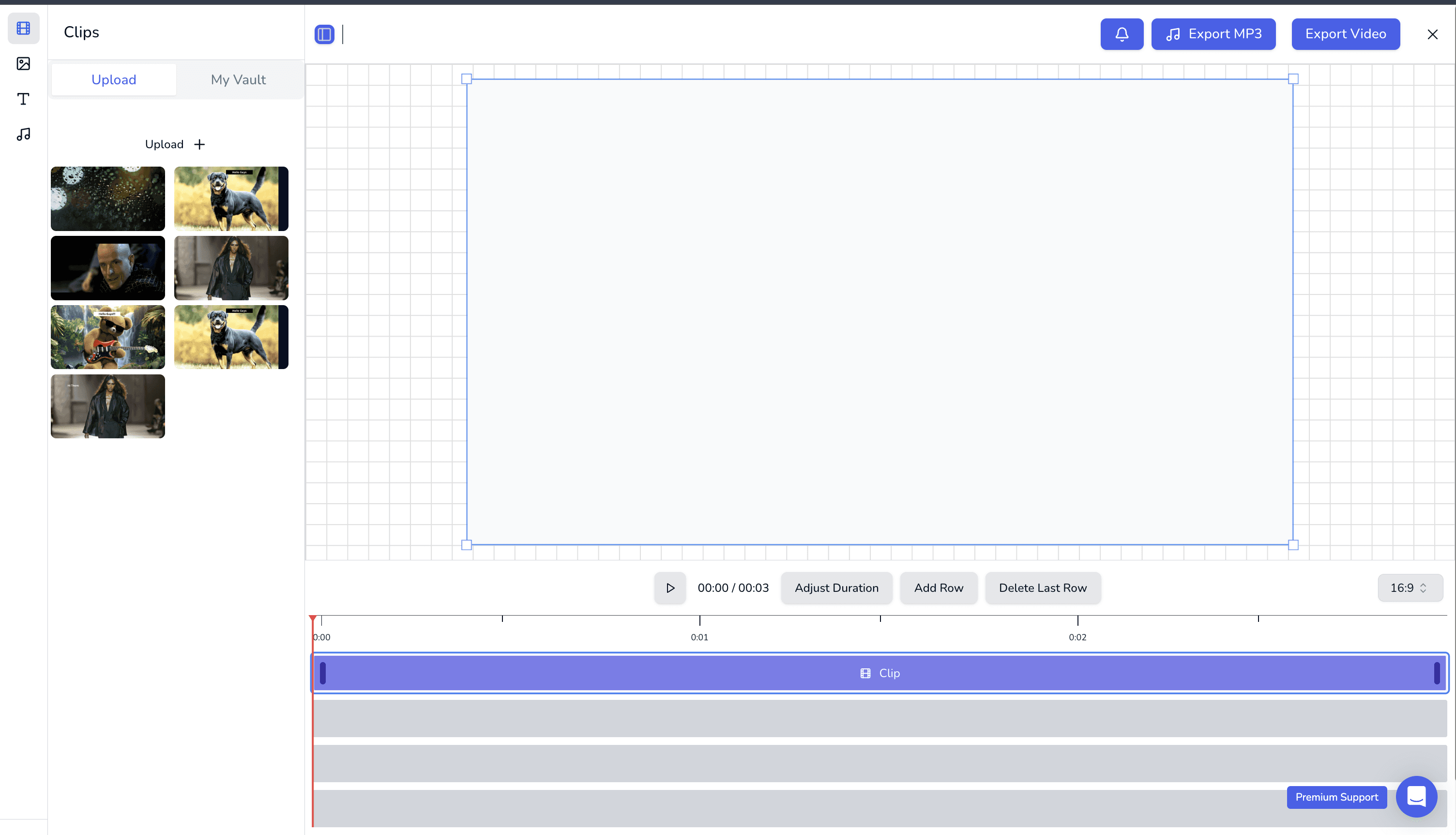deal.ai's in-browser video editor timeline